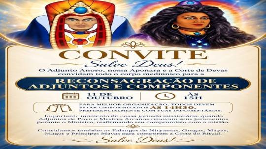 Convite - Reconsagração de Adjuntos e Componentes - 2026