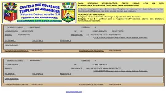 Templos do Amanhecer com Endereço e Localizador Geográfico.